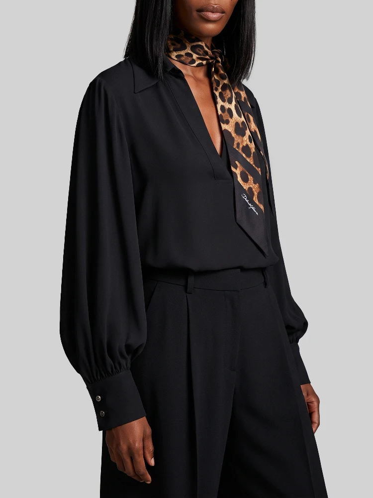 Black double georgette blouse alternative