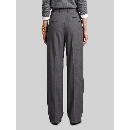 Light stretch canvas pants in anthracite grey