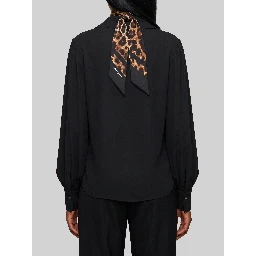 Black double georgette blouse