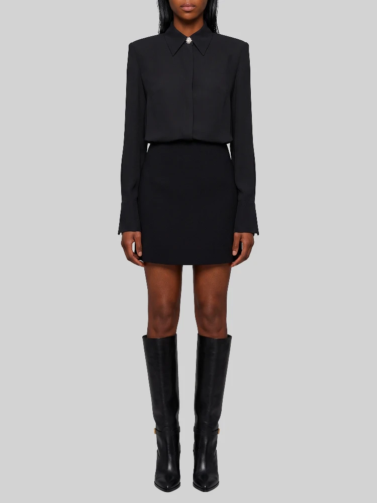 Double georgette shirt dress