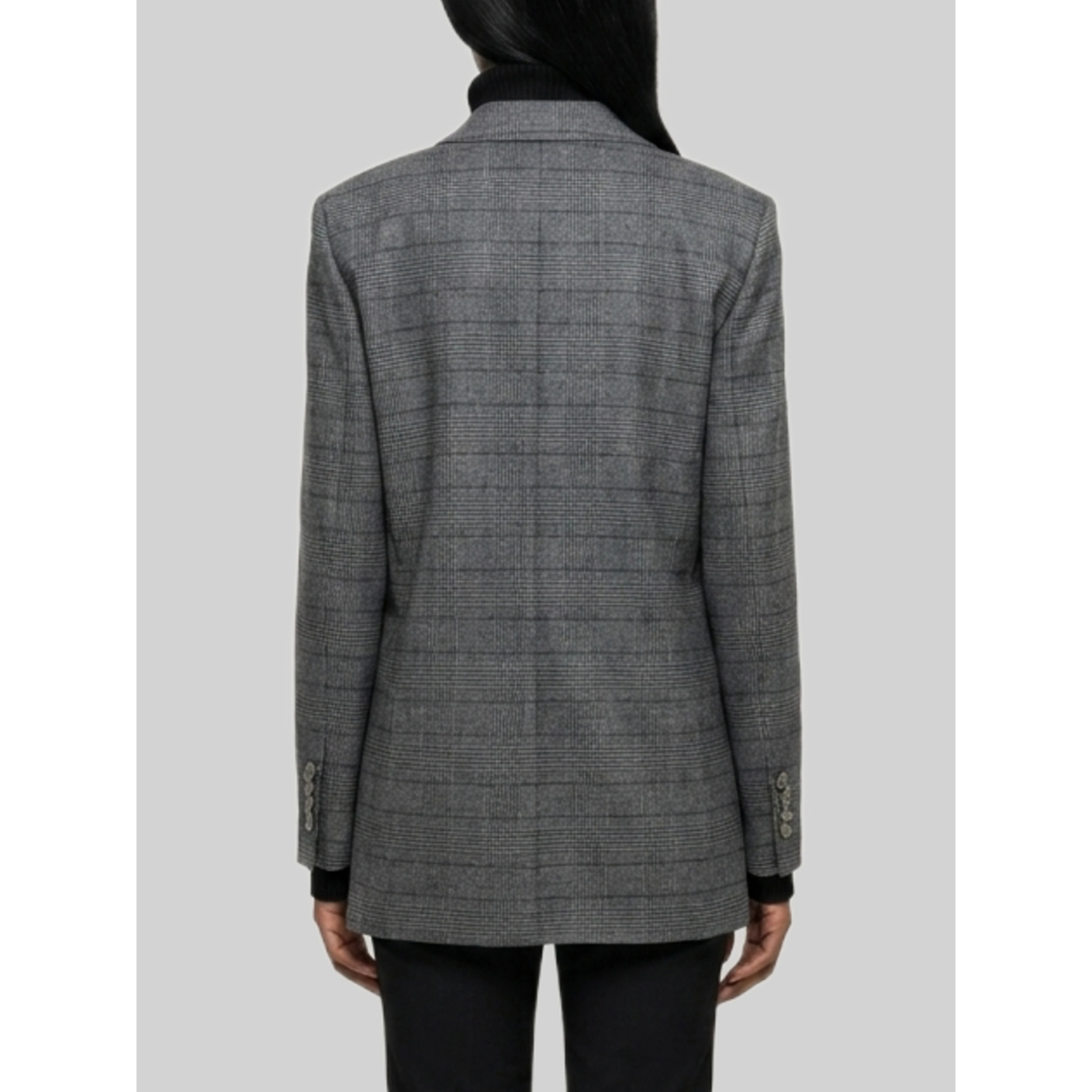 Double-breasted Prince of Wales check jacket