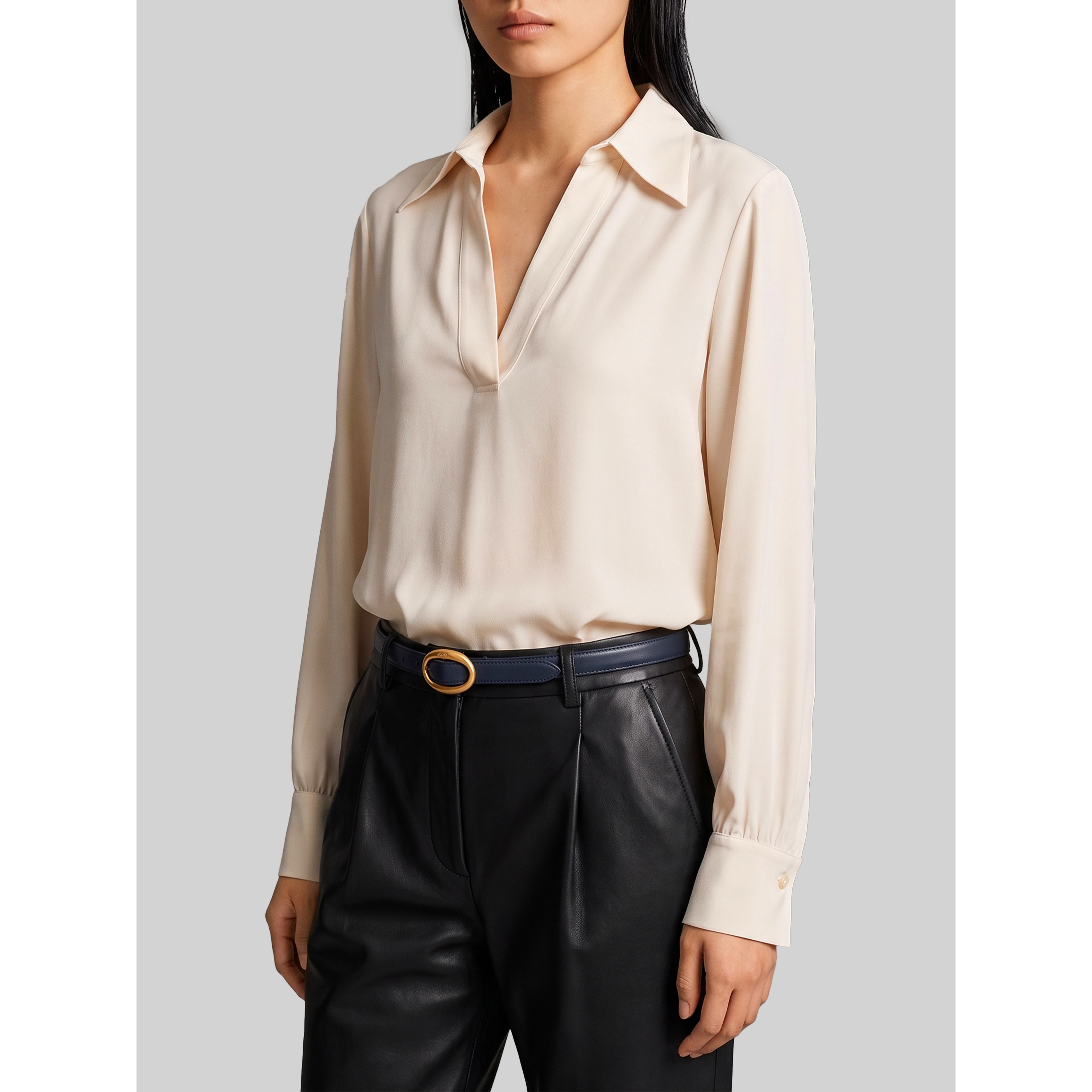 Champagne double georgette blouse