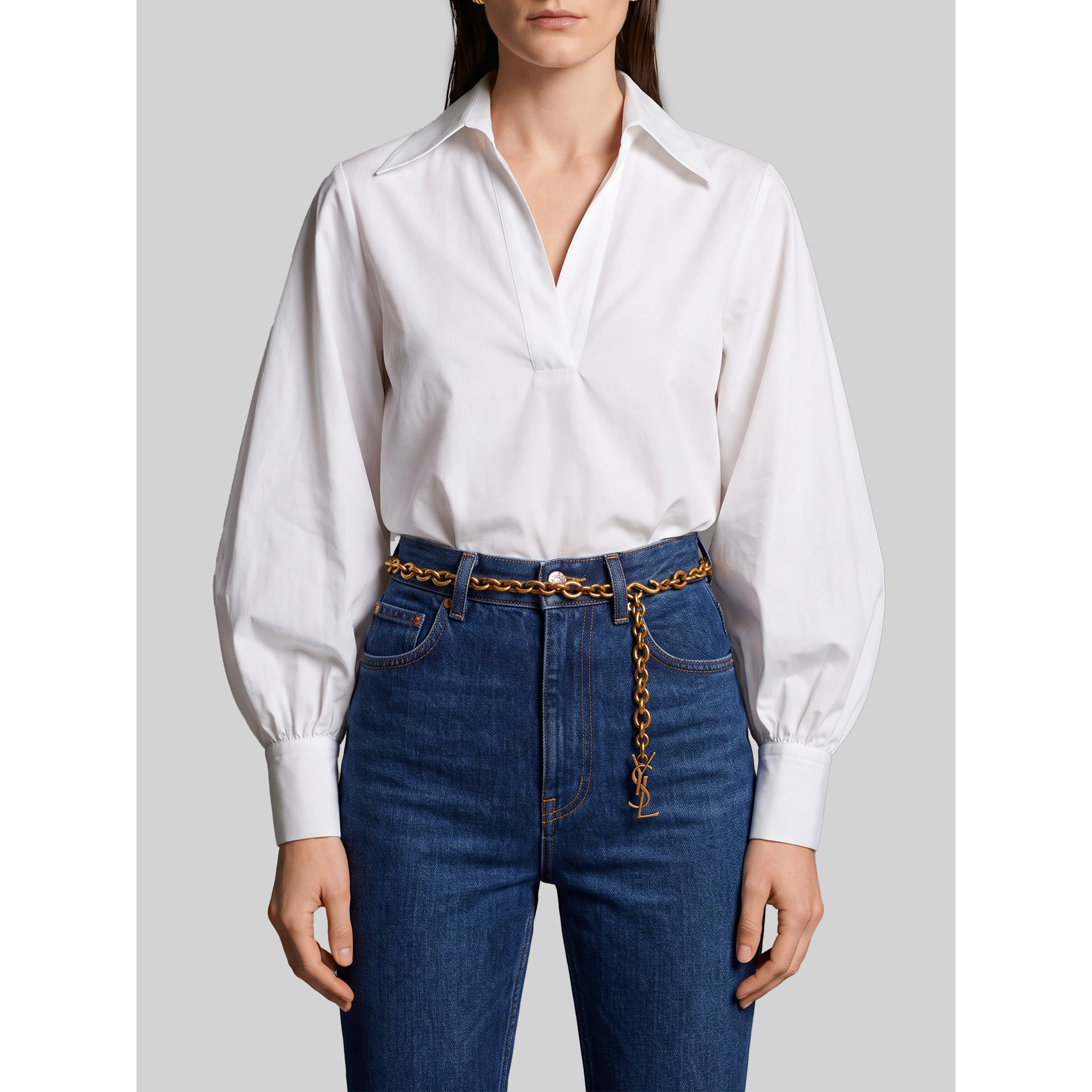 Cotton poplin blouse