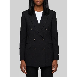 Double-breasted black jacket