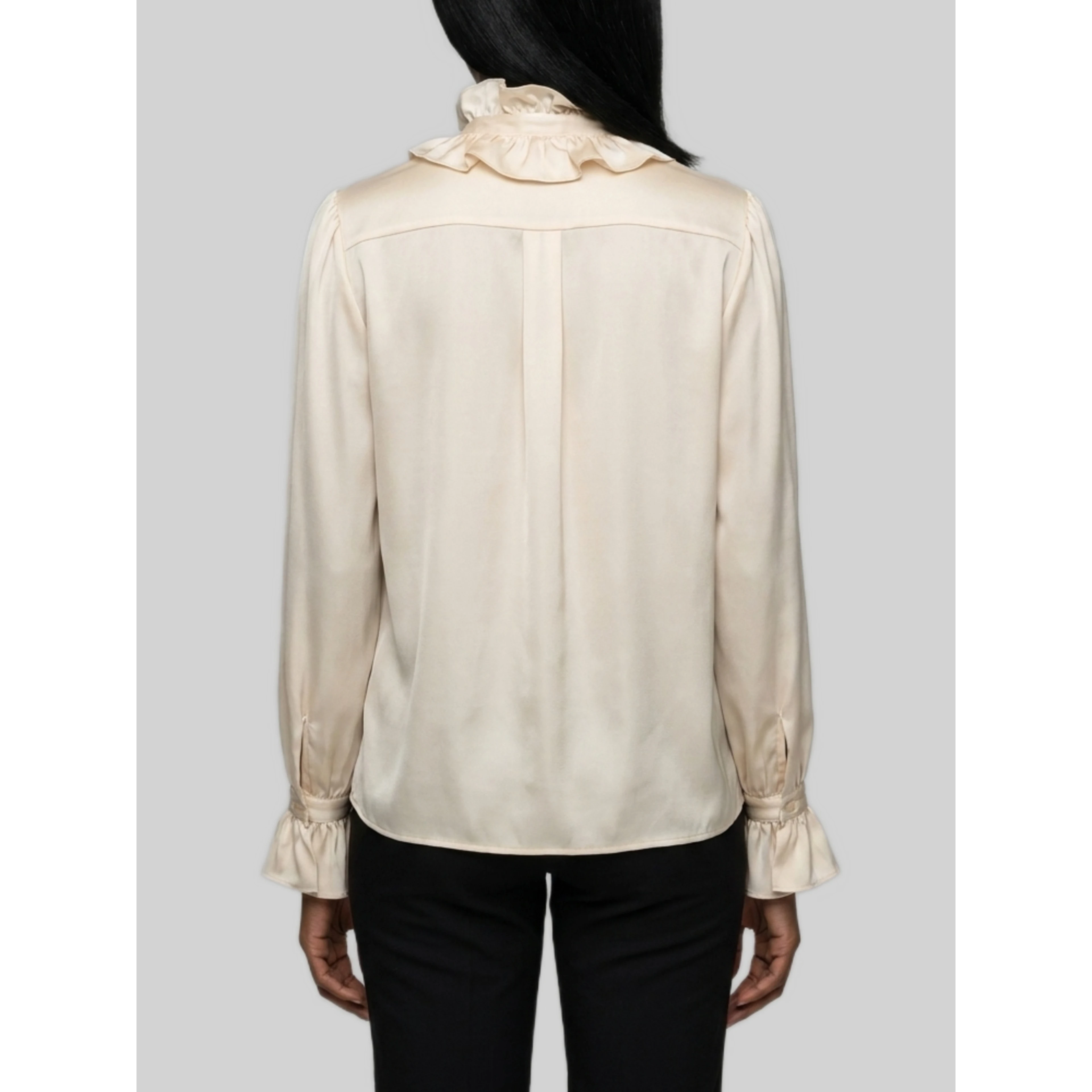 Champagne ruffled shirt