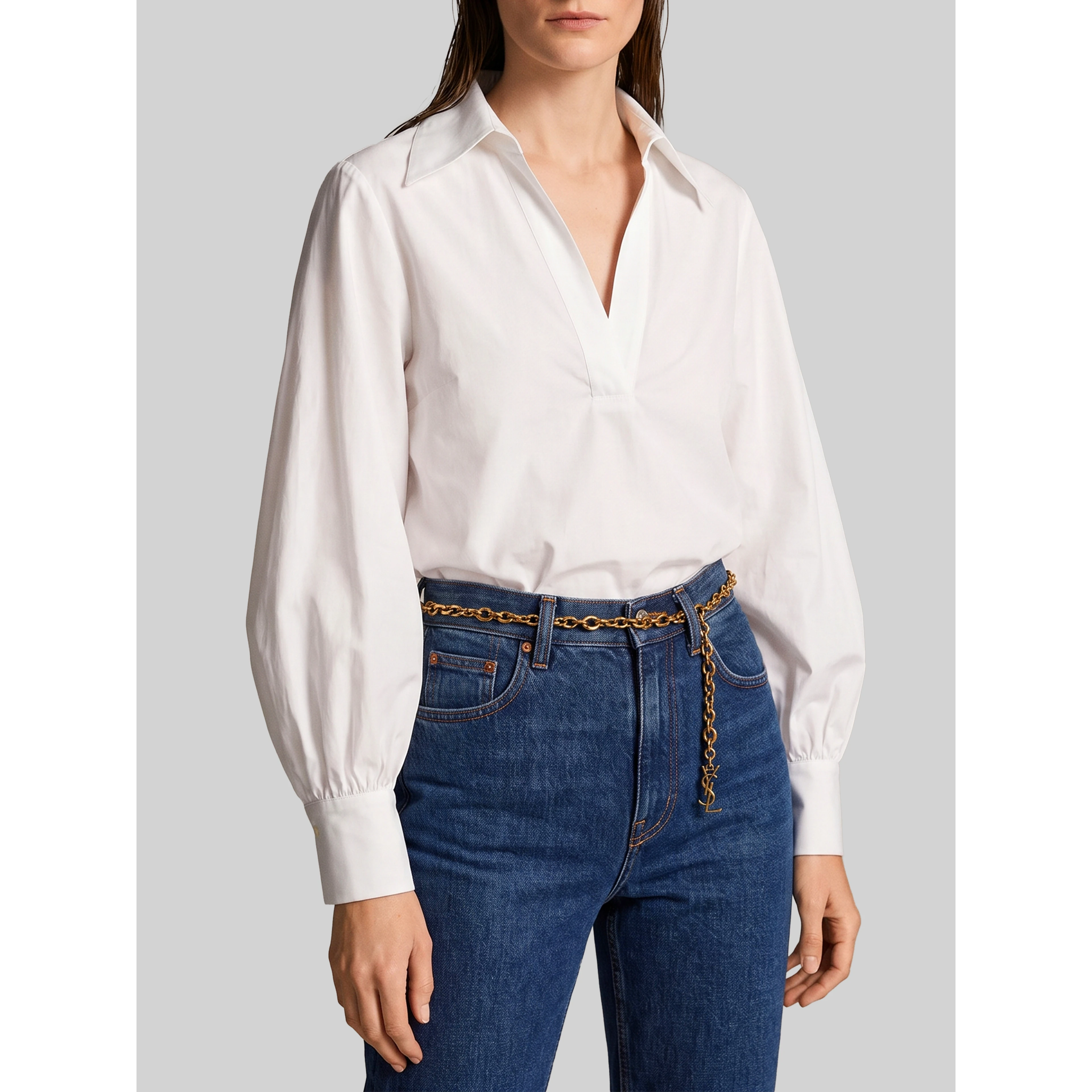 Cotton poplin blouse