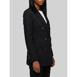Double-breasted black jacket