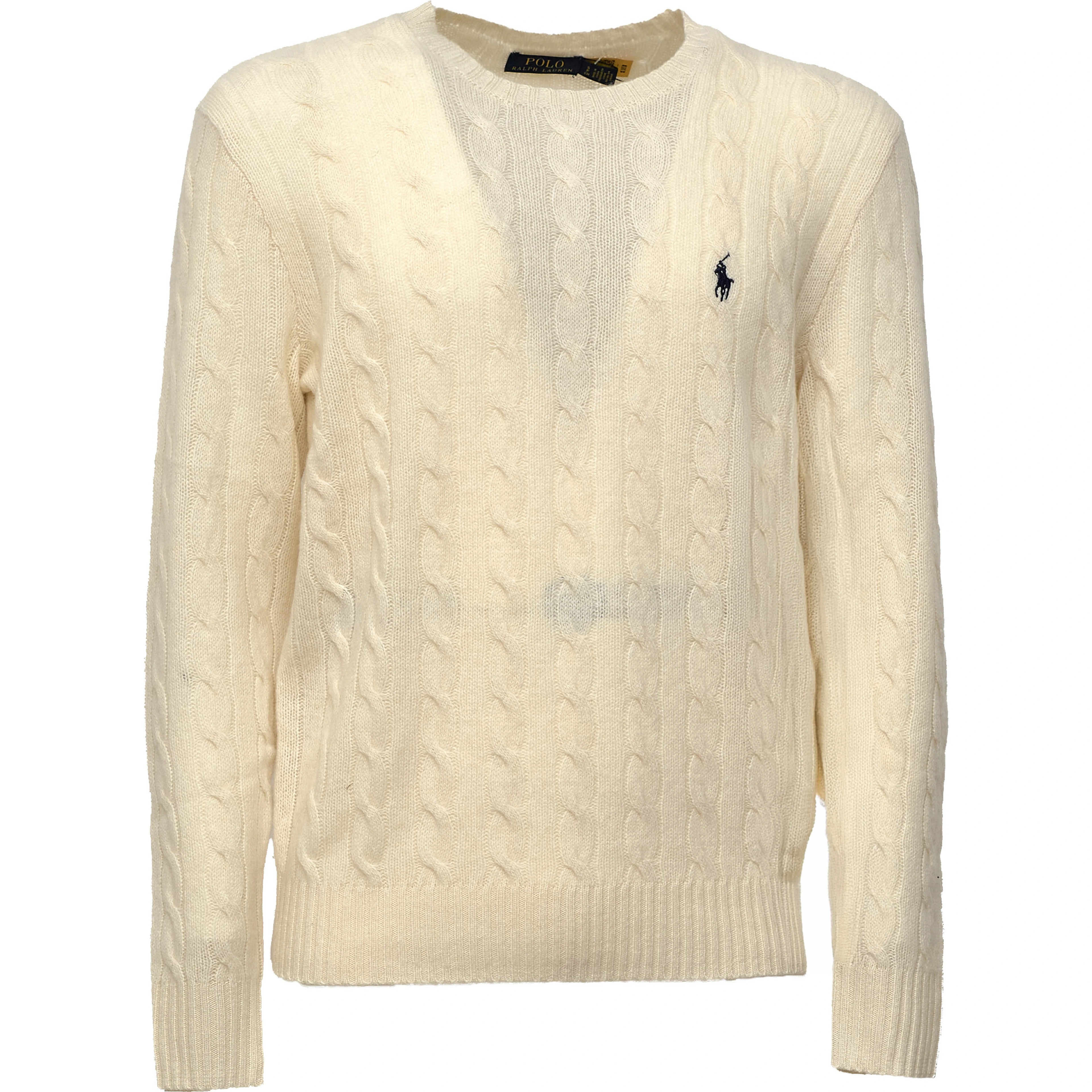 Cable-Knit Crewneck Pullover In Wool, Cashmere