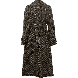 Cappotto Tema In Tweed Lana, Nylon