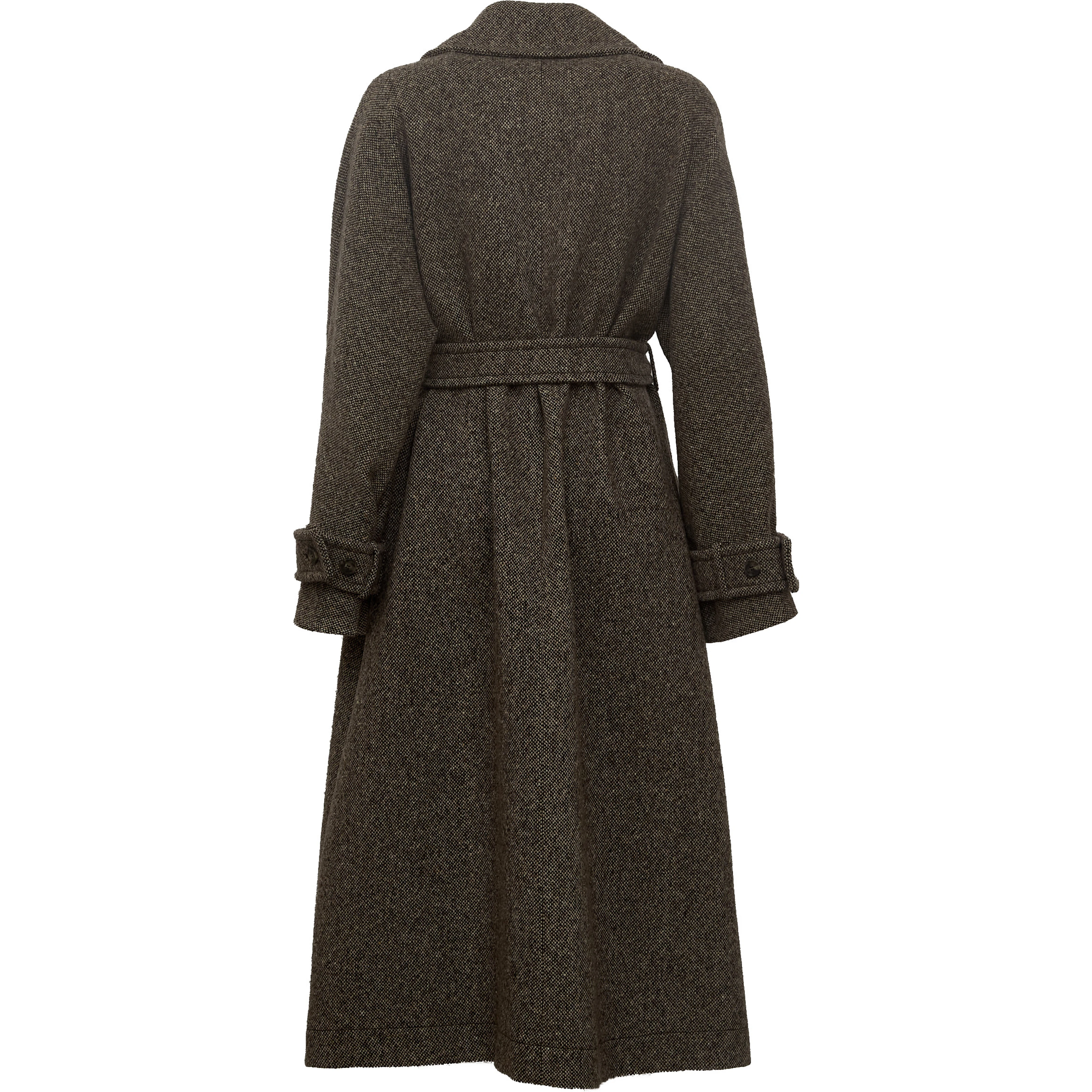 Cappotto Tema In Tweed Lana, Nylon