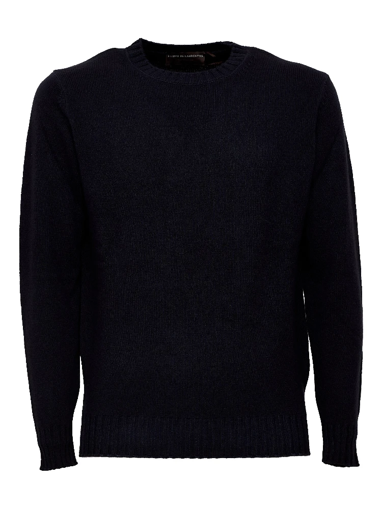 Maglia Girocollo In Lana, Cashmere