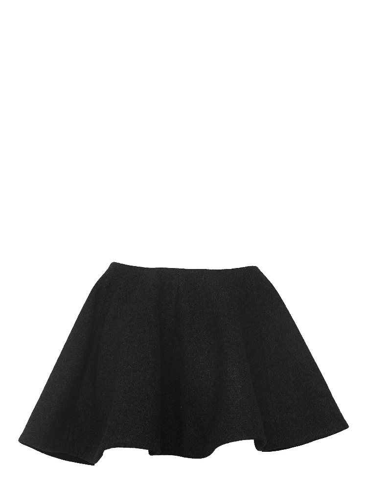 Peacoat Wool Skirt