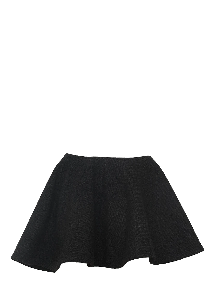 Peacoat Wool Skirt