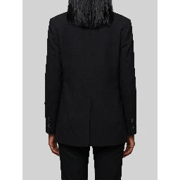 Double-breasted black jacket
