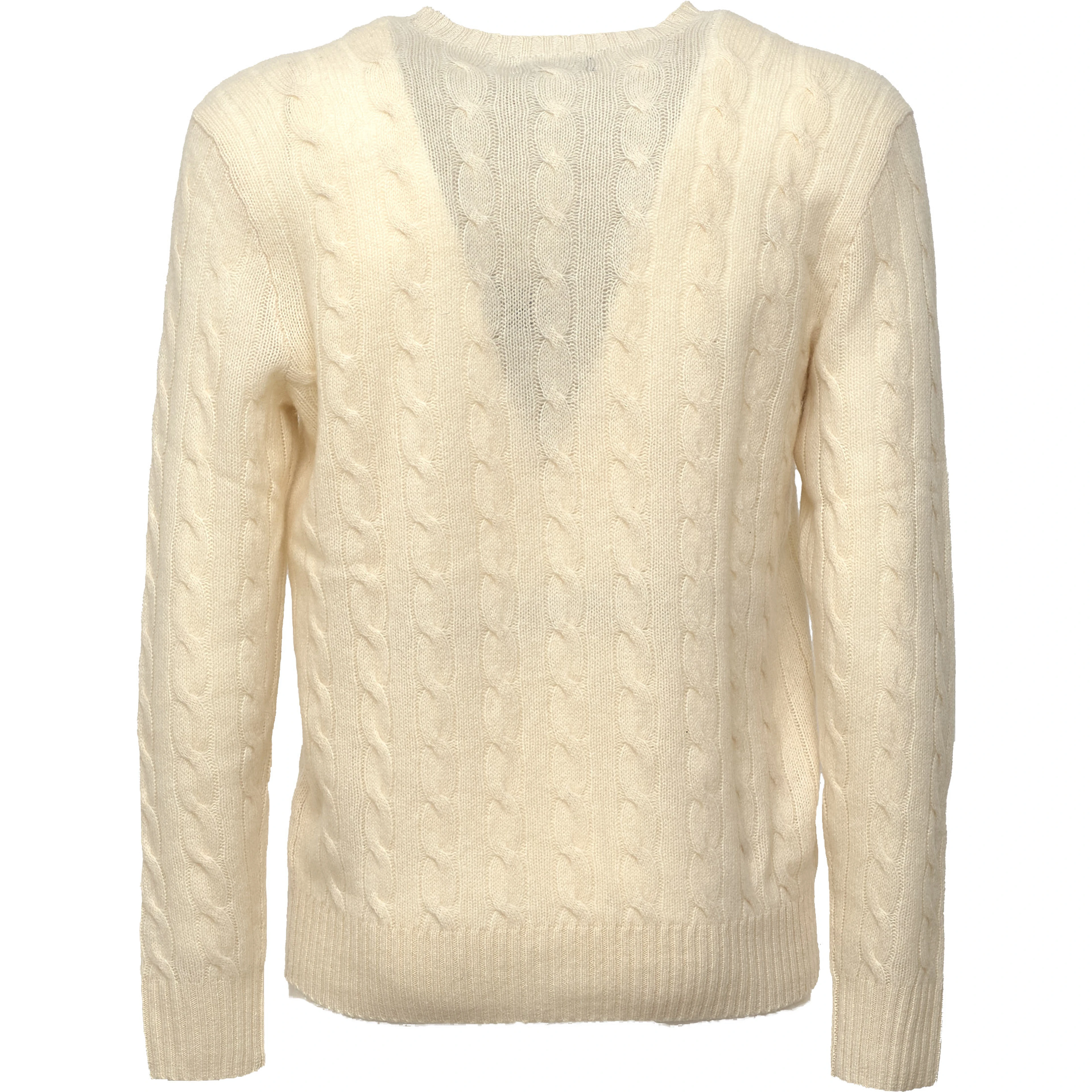 Cable-Knit Crewneck Pullover In Wool, Cashmere