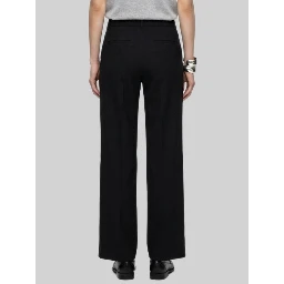 Elastic-waist satin trousers