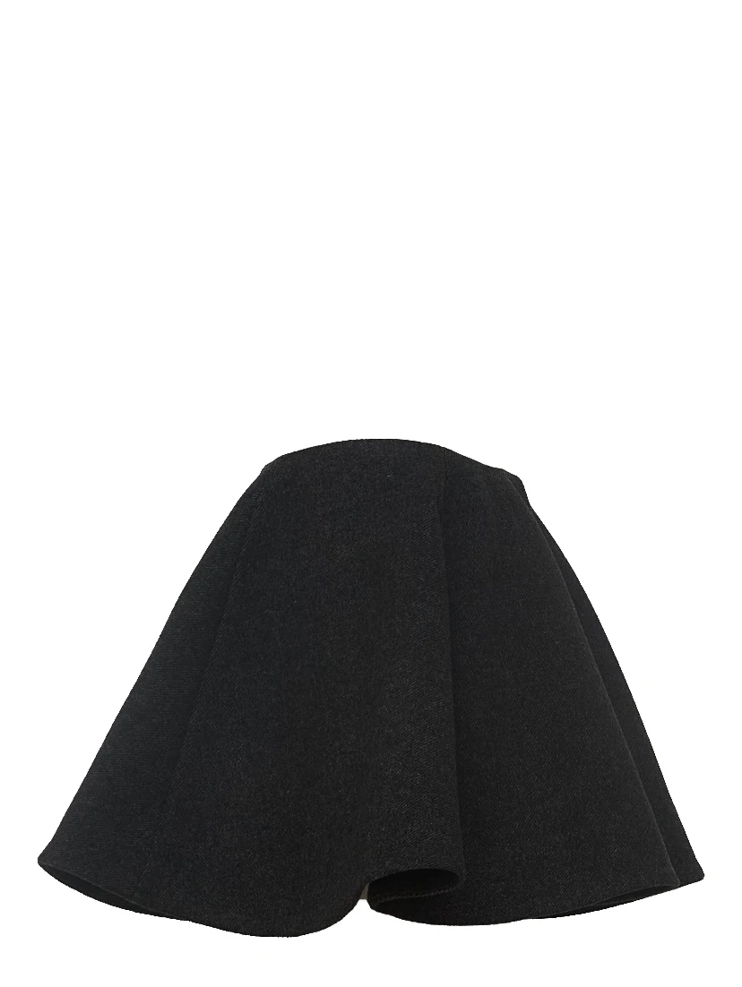 Peacoat Wool Skirt