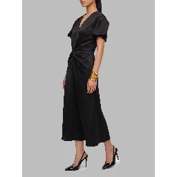Midi dress with draping
