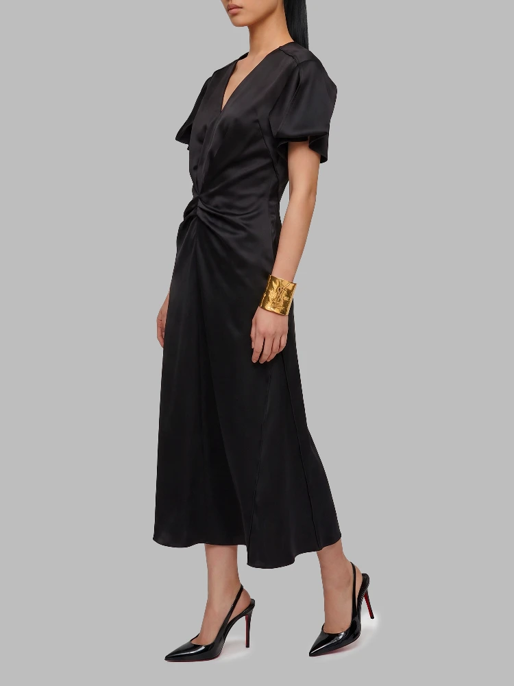 Midi dress with draping alternative