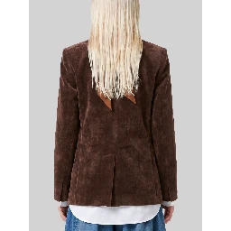 Double-breasted délavé velvet jacket