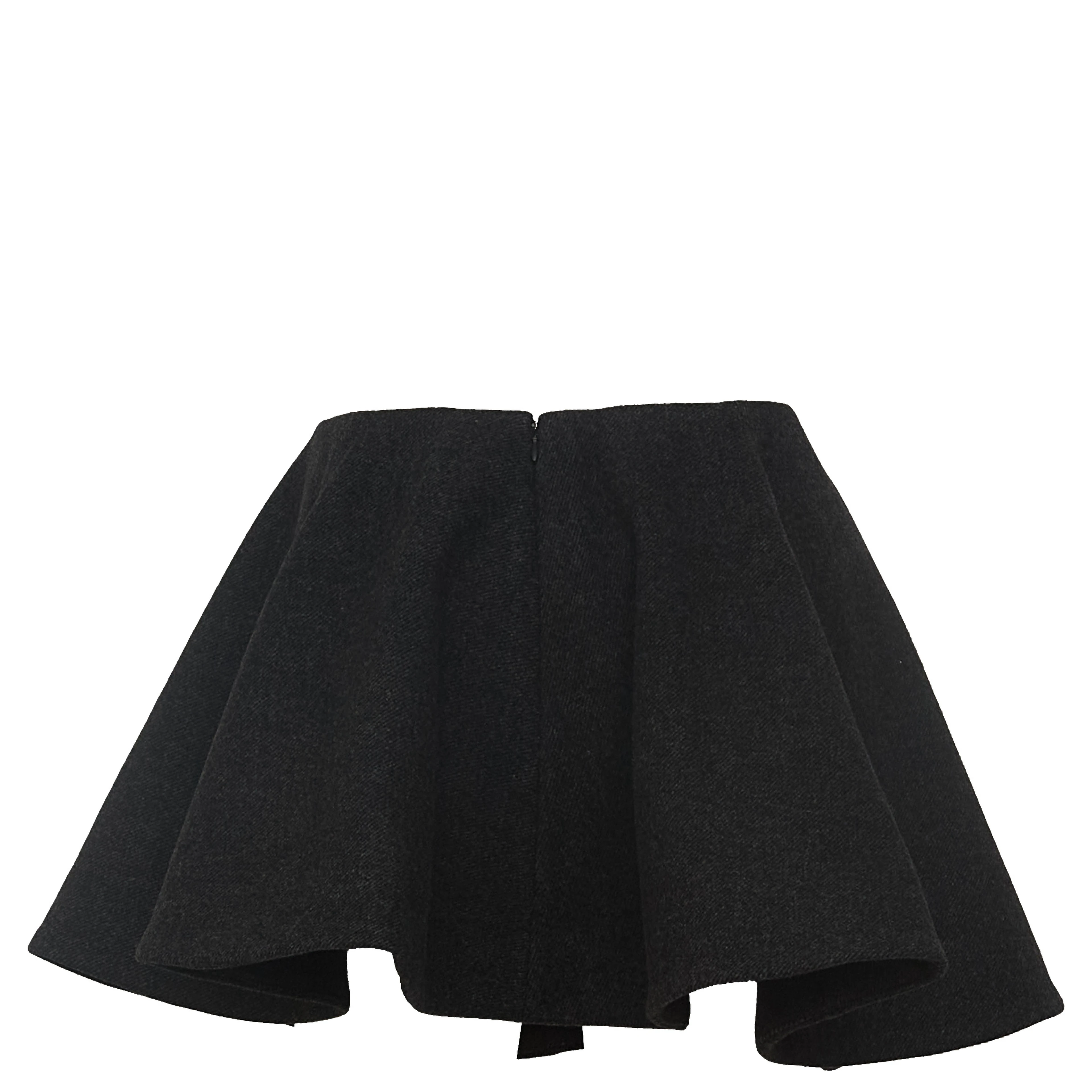 Peacoat Wool Skirt