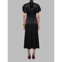 Midi dress with draping
