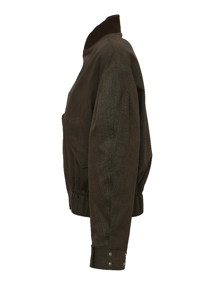 Light Wool Melange Bomber Jacket alternative