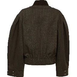 Light Wool Melange Bomber Jacket