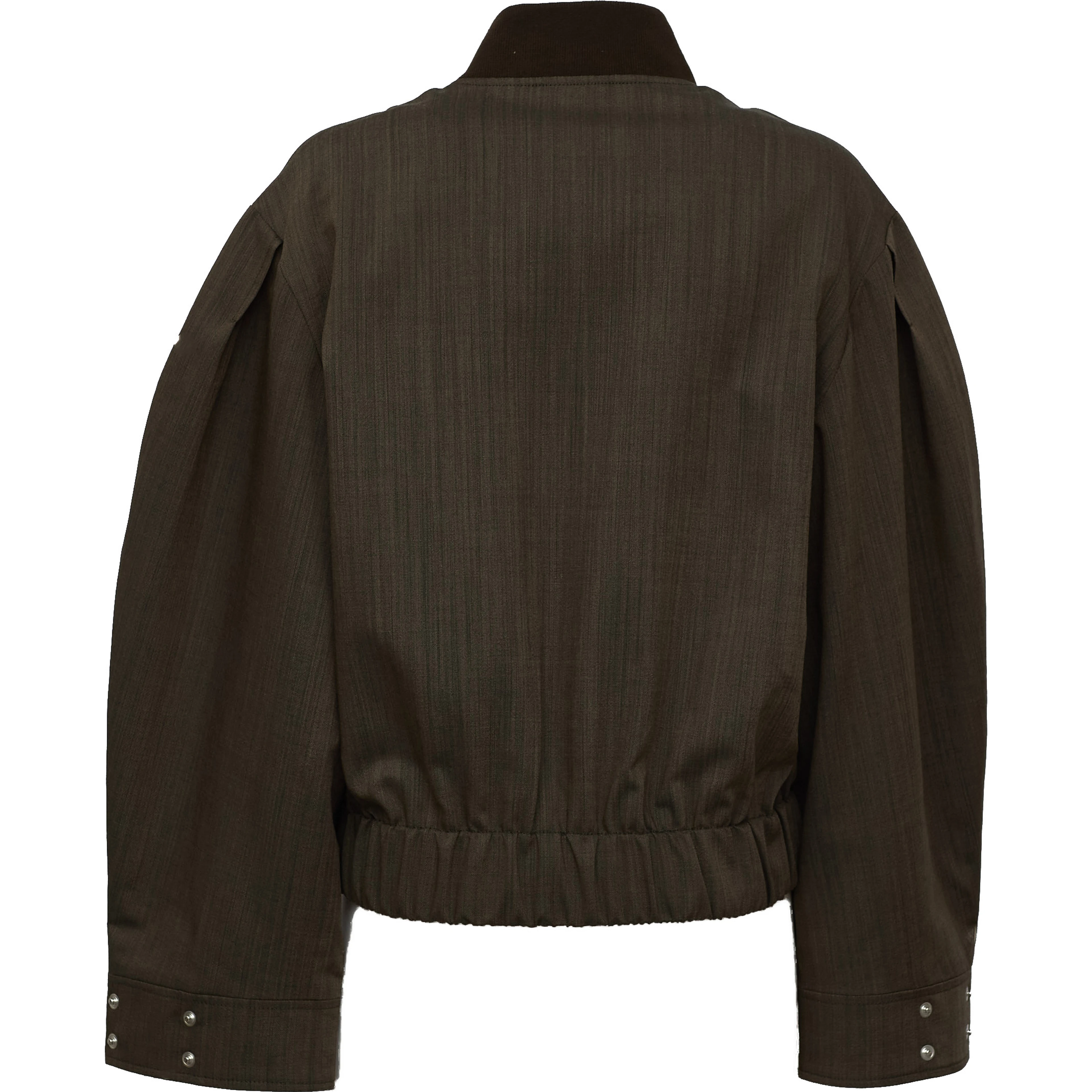 Light Wool Melange Bomber Jacket