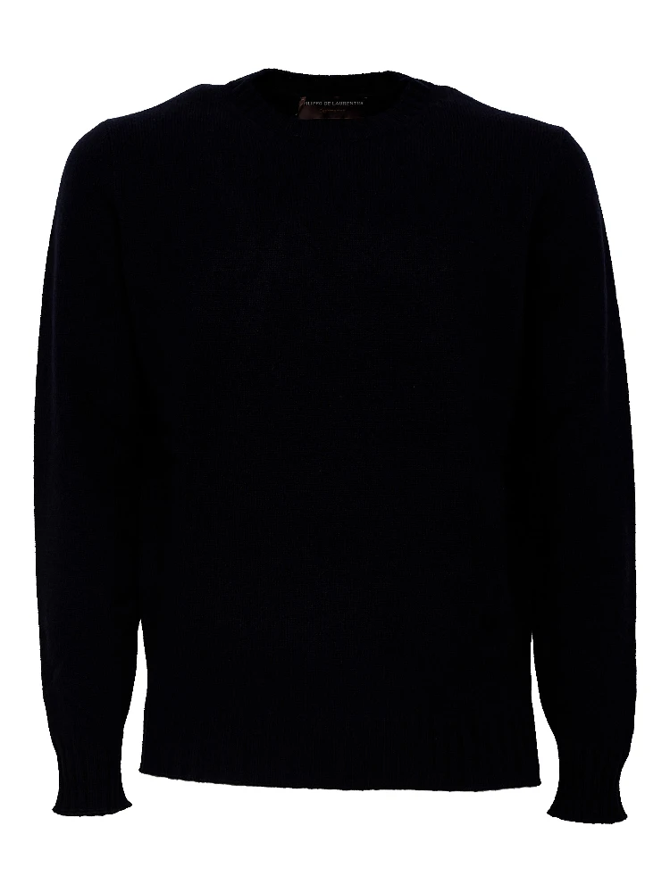 Maglia Girocollo In Lana, Cashmere