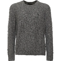 Cable-Knit Crewneck Pullover In Wool, Cashmere