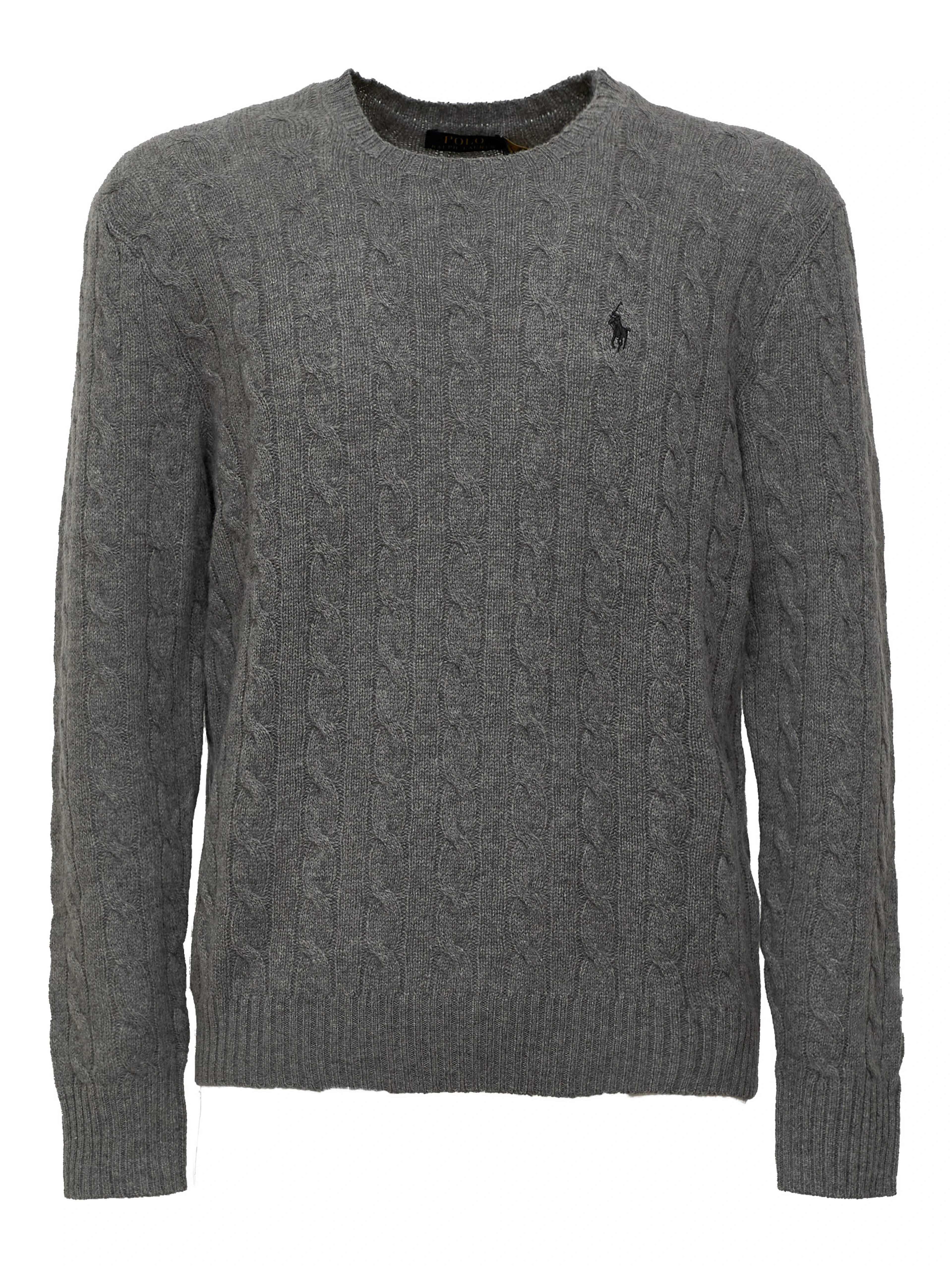 Cable-Knit Crewneck Pullover In Wool, Cashmere