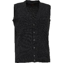 Gilet Bottoni In Lana, Cashmere