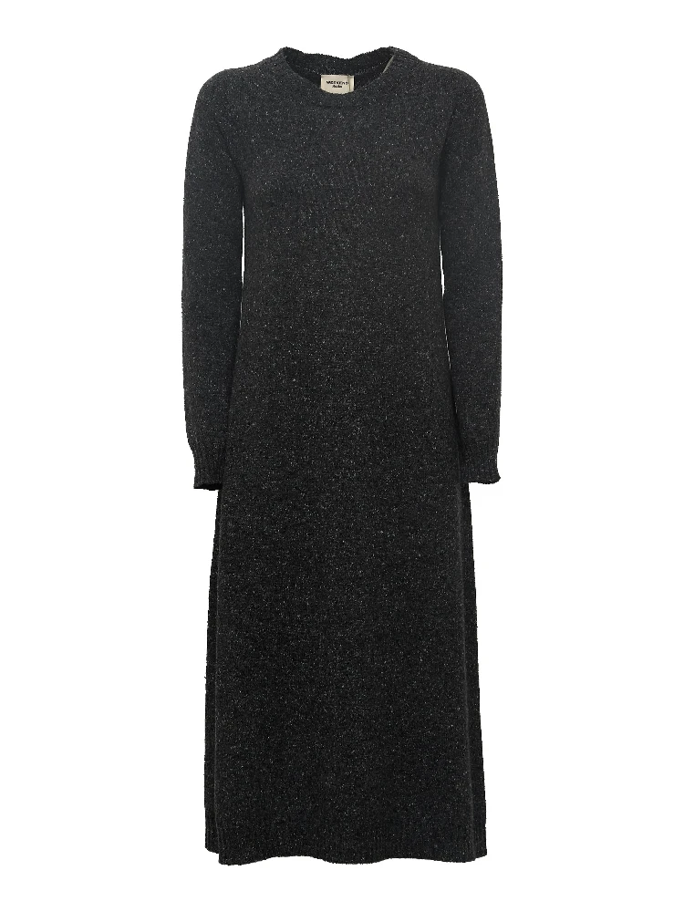 Abito Goccia In Maglia Filato Tweed