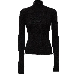 Mini Ribbed Merino Mock Neck