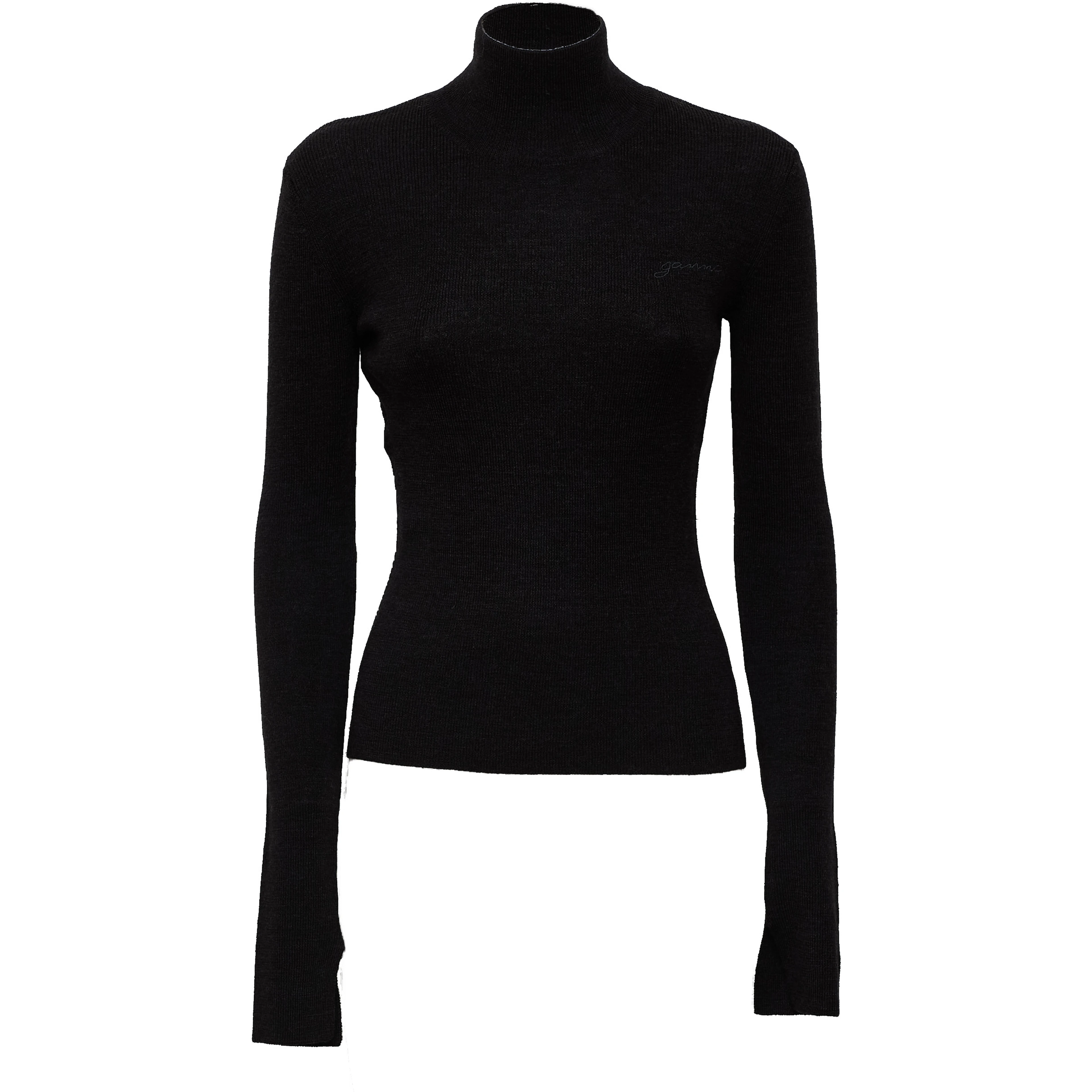 Mini Ribbed Merino Mock Neck