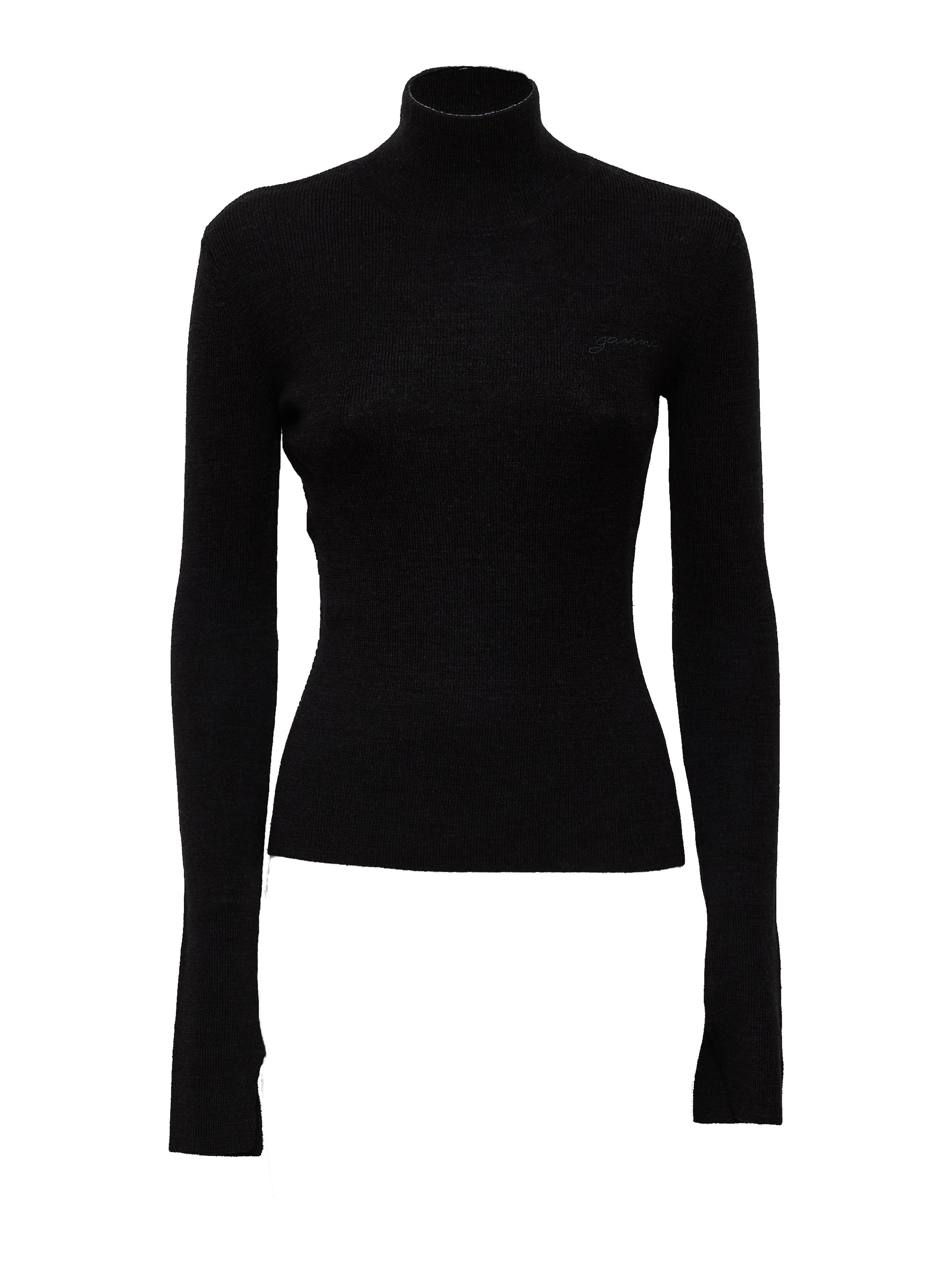Mini Ribbed Merino Mock Neck