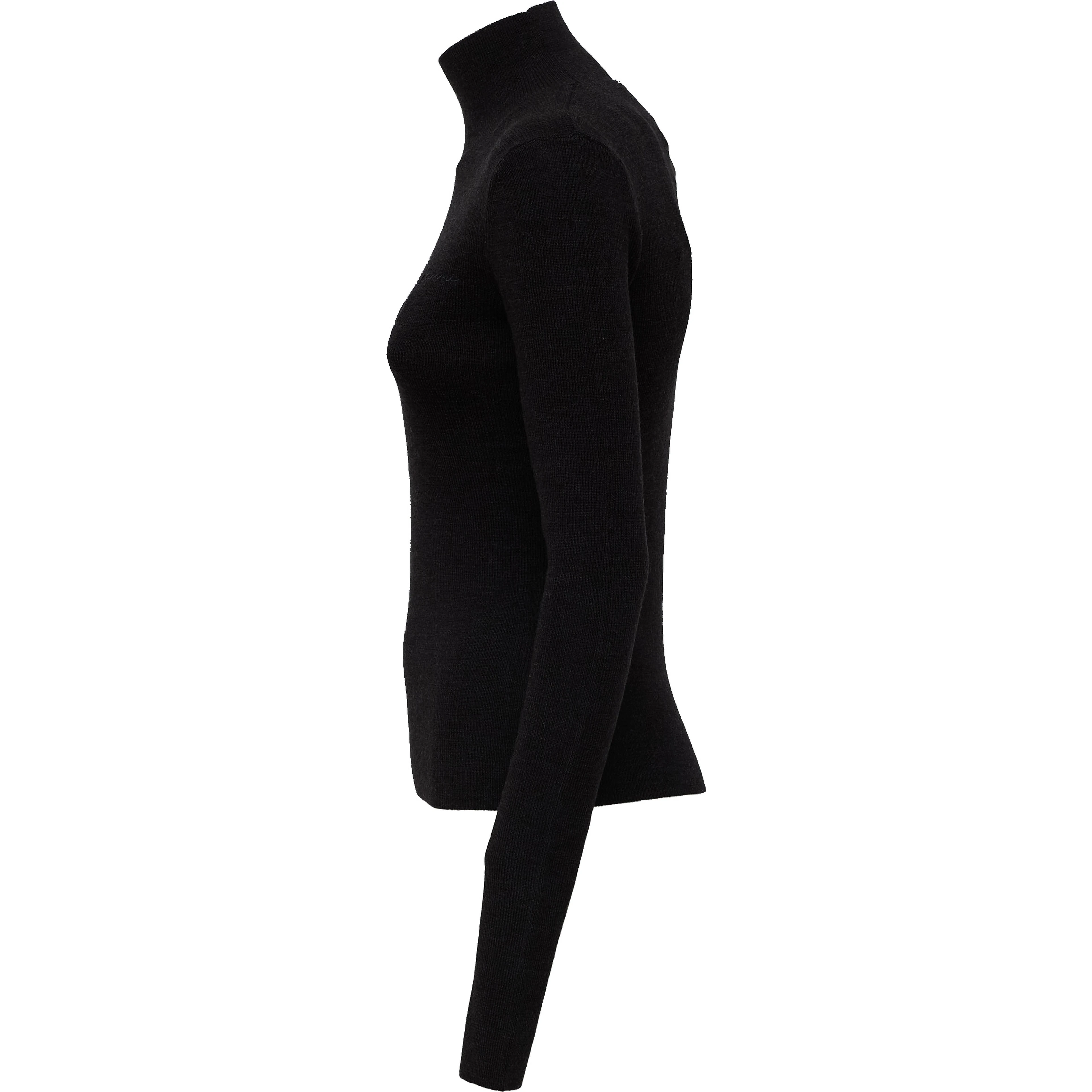 Mini Ribbed Merino Mock Neck