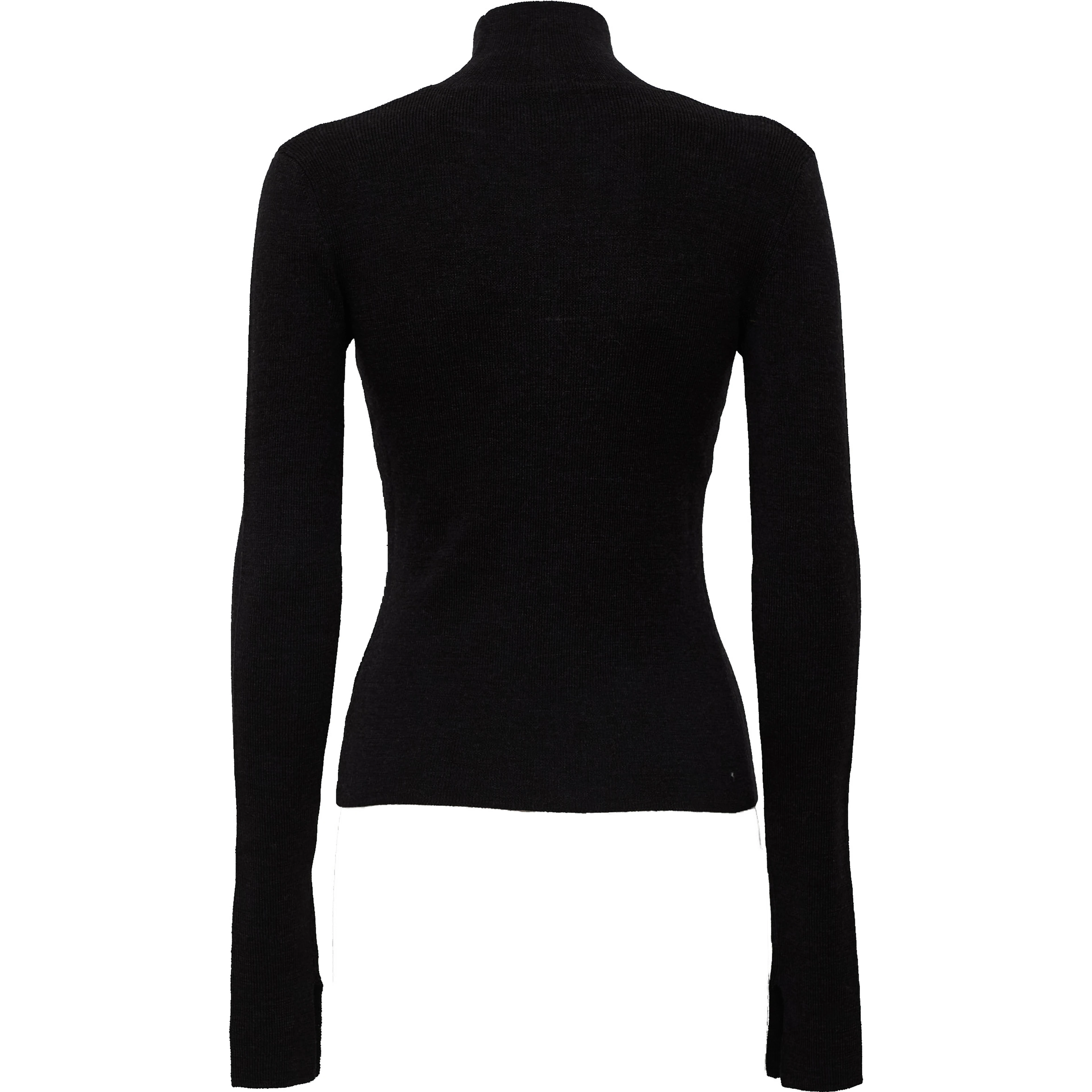 Mini Ribbed Merino Mock Neck