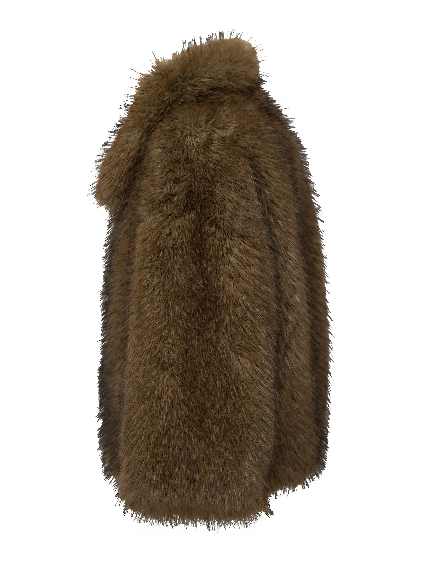 Kastanje Foax Fur Coat
