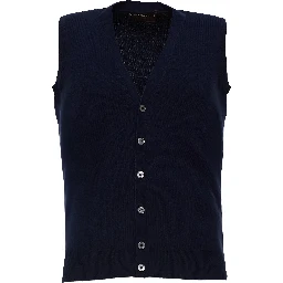 Gilet Bottoni In Lana, Cashmere