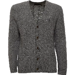Cable-Knit Cardigan In Wool, Cashmere