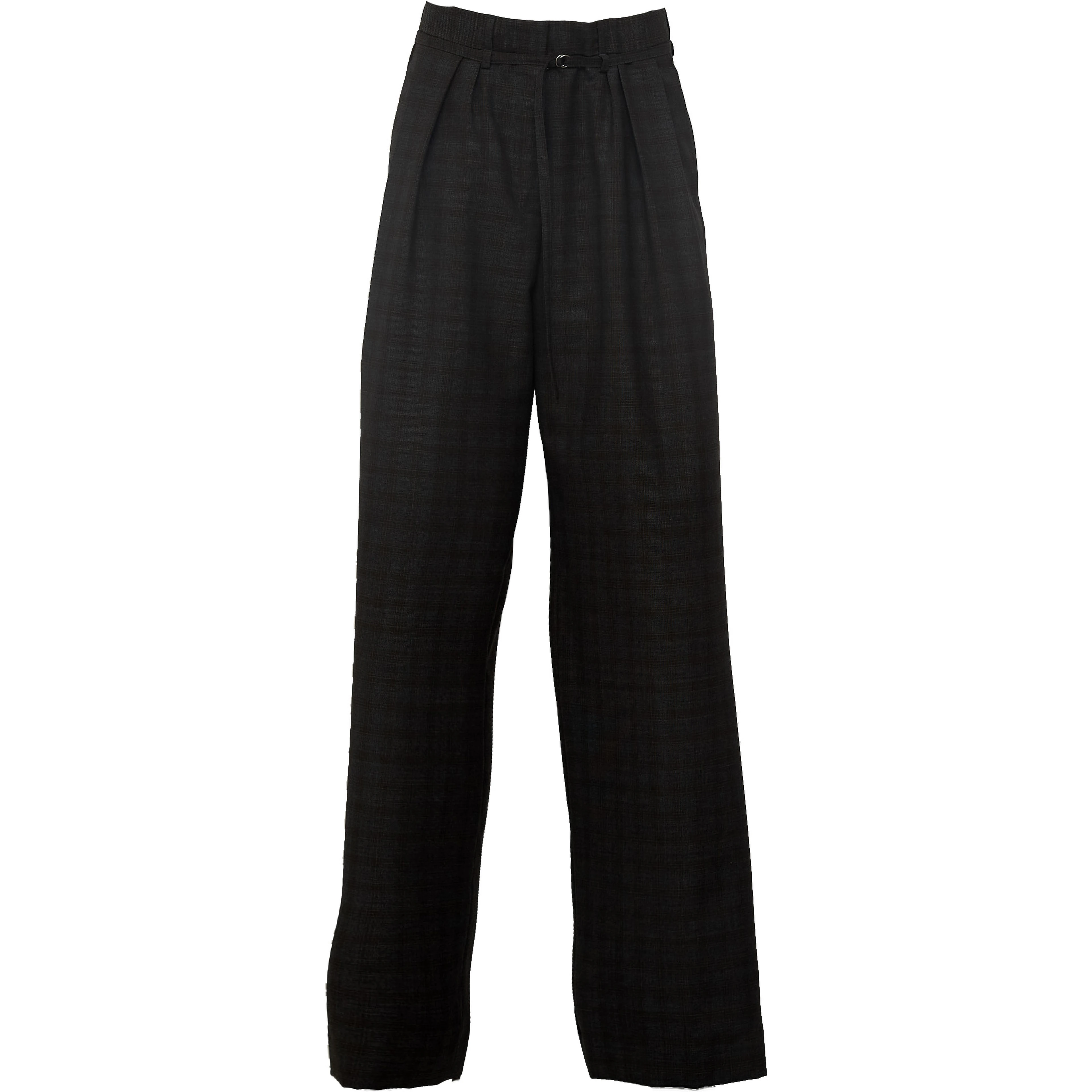 Peacha Pants Yarn Dyed Abstract Check Wool