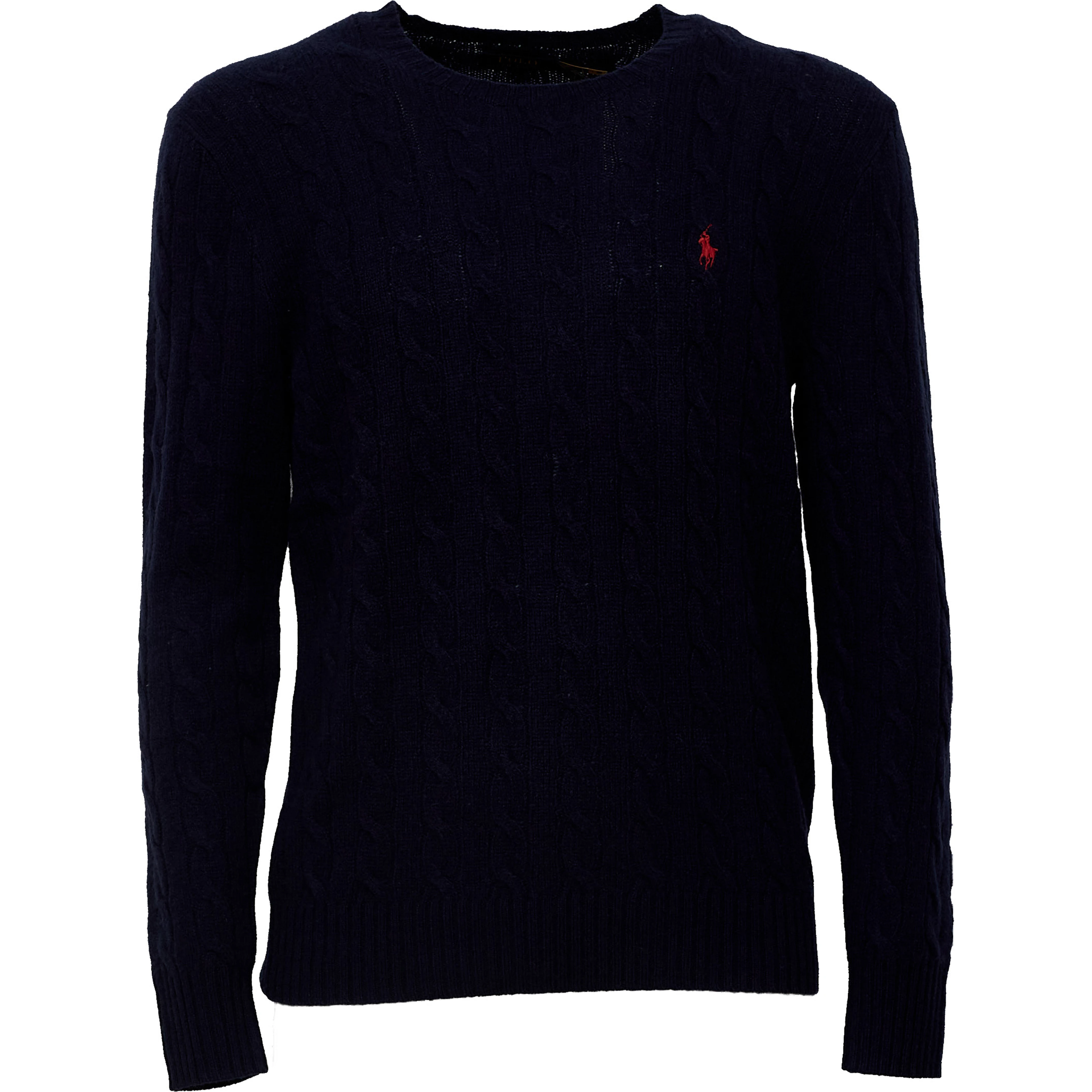 Cable-Knit Crewneck Pullover In Wool, Cashmere