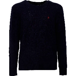 Cable-Knit Crewneck Pullover In Wool, Cashmere