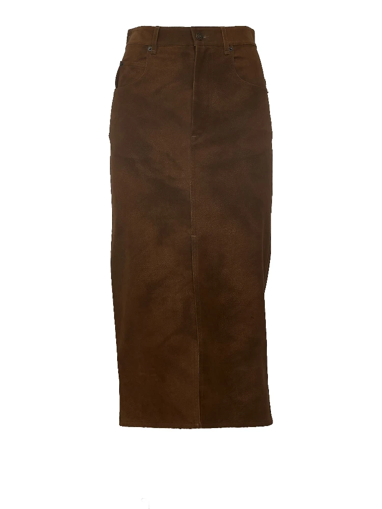 Bisane Skirt Faux Suede