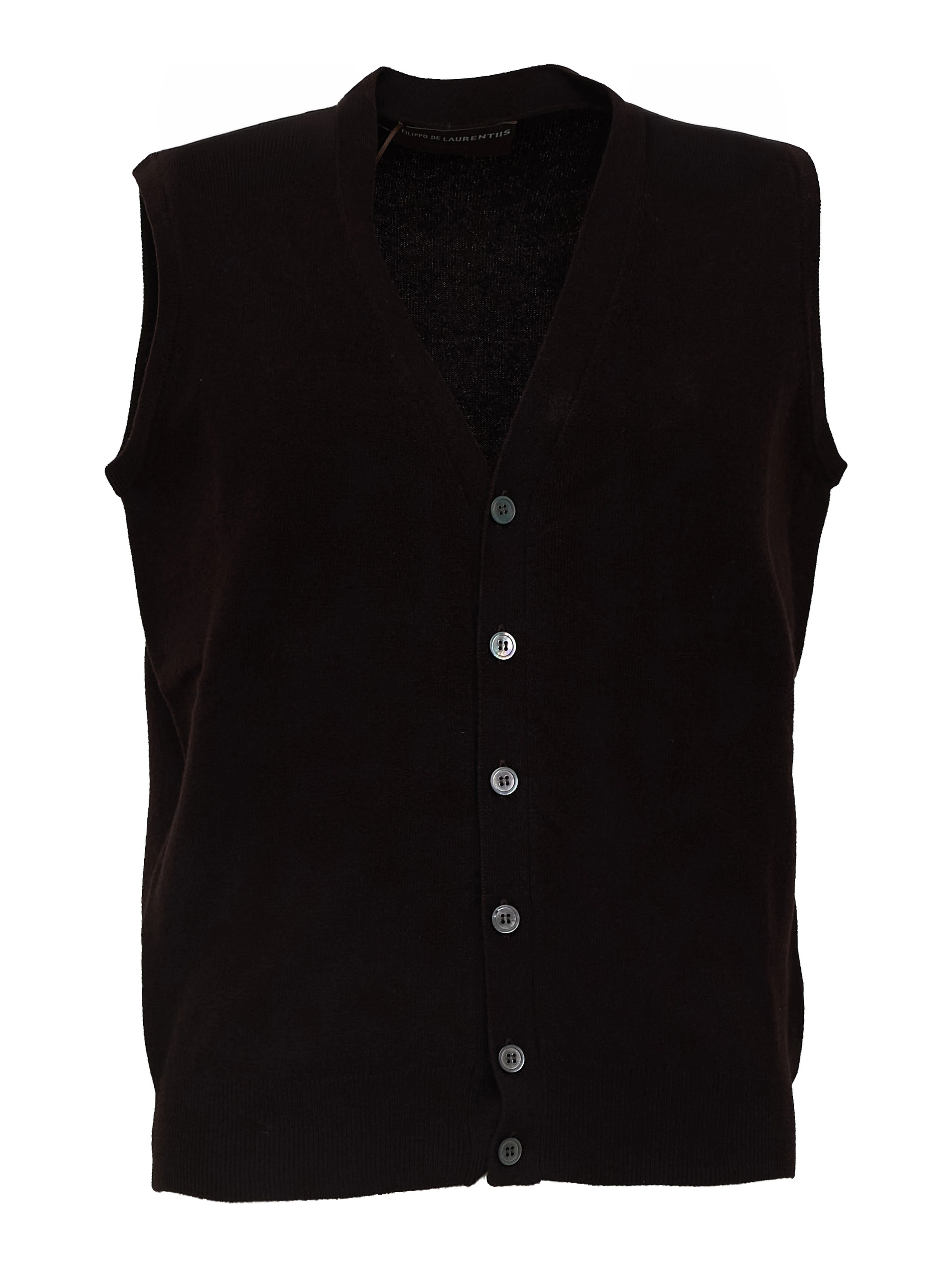 Gilet Bottoni In Lana, Cashmere