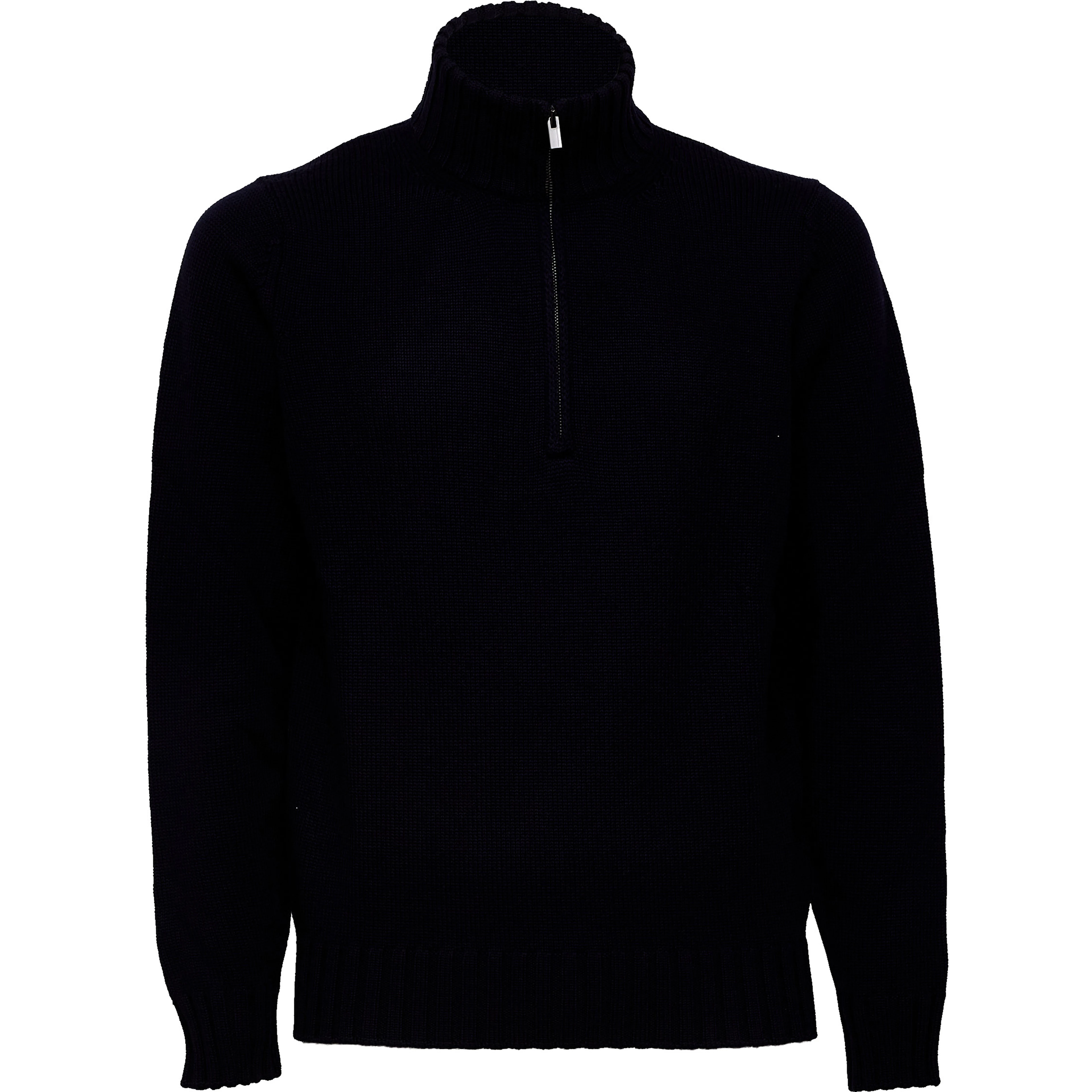 Maglia Mezza Zip In Lana Merino