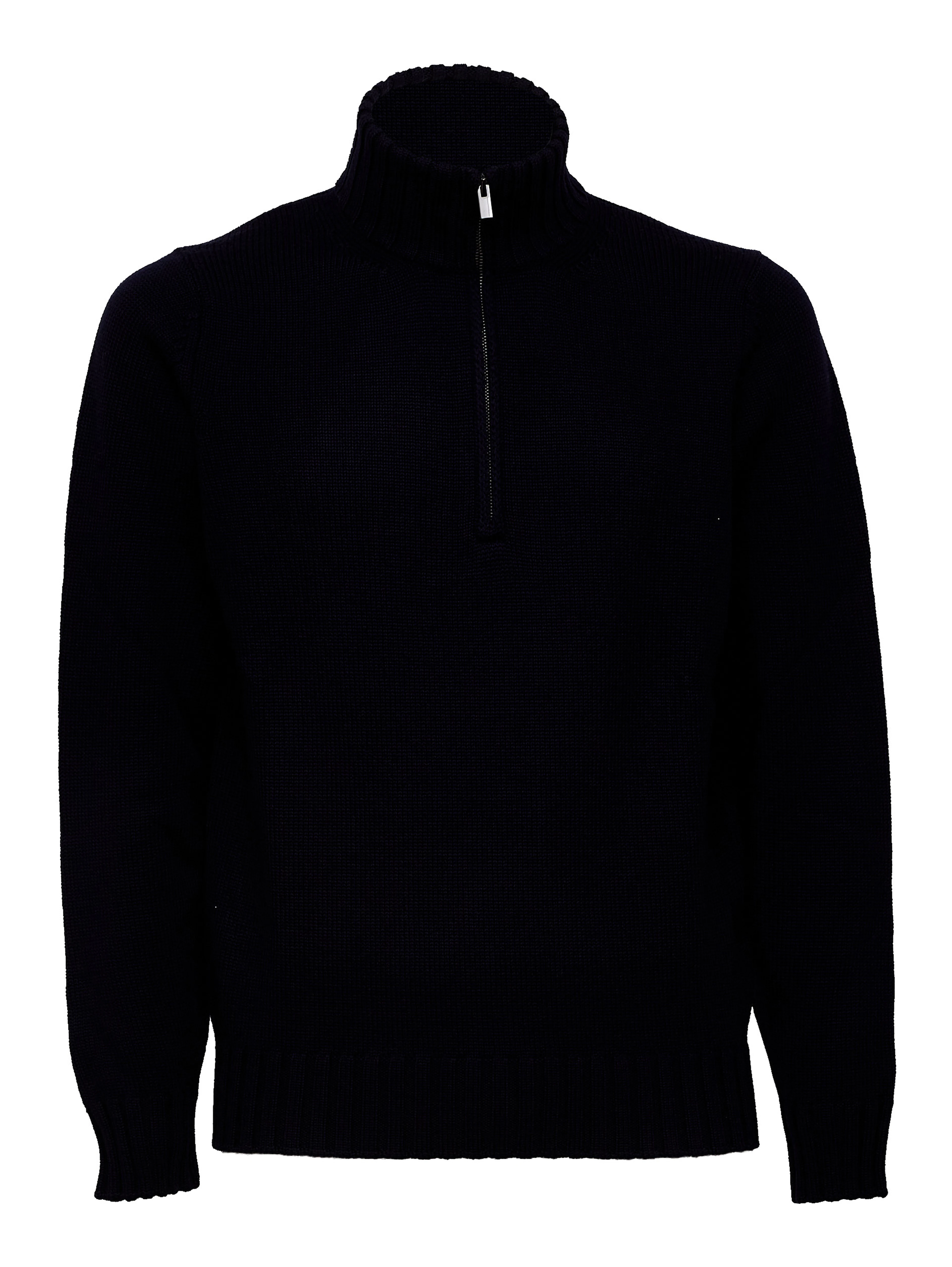 Maglia Mezza Zip In Lana Merino