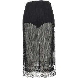Tulle midi skirt